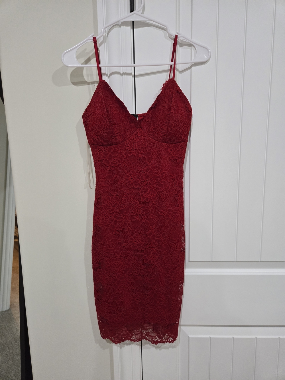 Windsor Red Lace Mini Dress